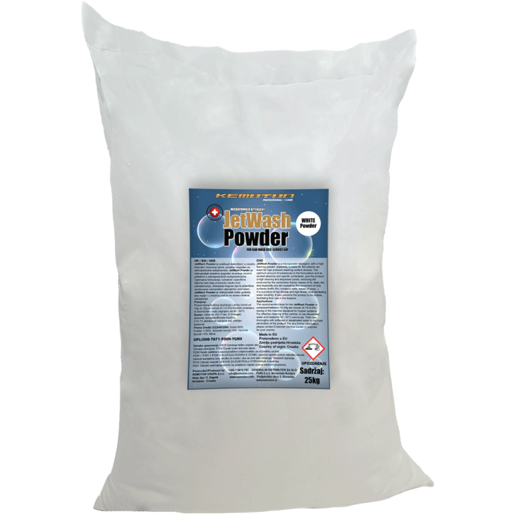JetWash Powder – White – DETERDŽENT U MIKROPRAHU 25kg – Kemoton BiH